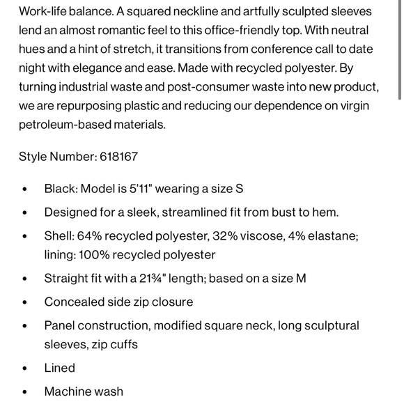 Club Monaco Scuptural Sleeve Top - Picture 4 of 10